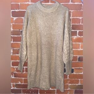 NWT A New Day Long Sleeve Cable Knit Sweater Dress - S